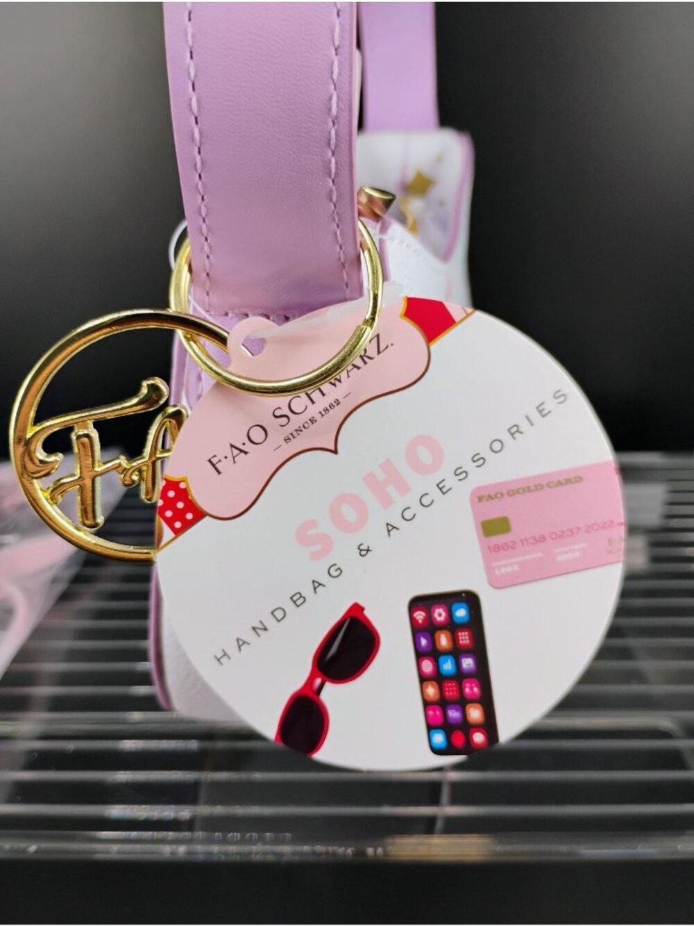 FAO Schwarz Soho Mini Handbag & Accessories White/Pink - Picture 3 of 7